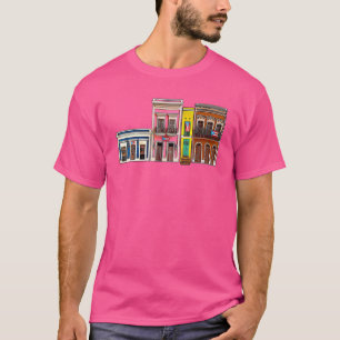 Gammal San Juan Casitas Puerto Rico Flagga Boricua T Shirt