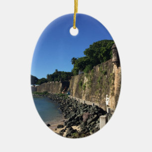 Gammal San Juan historisk plats Julgransprydnad Keramik