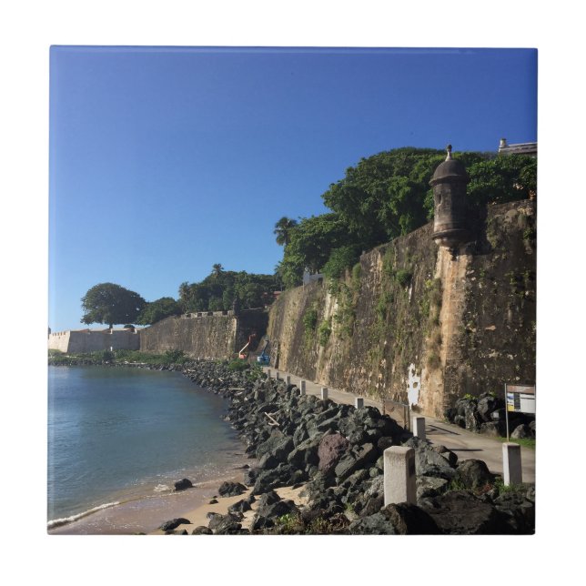 Gammal San Juan historisk plats Kakelplatta (Framsidan)