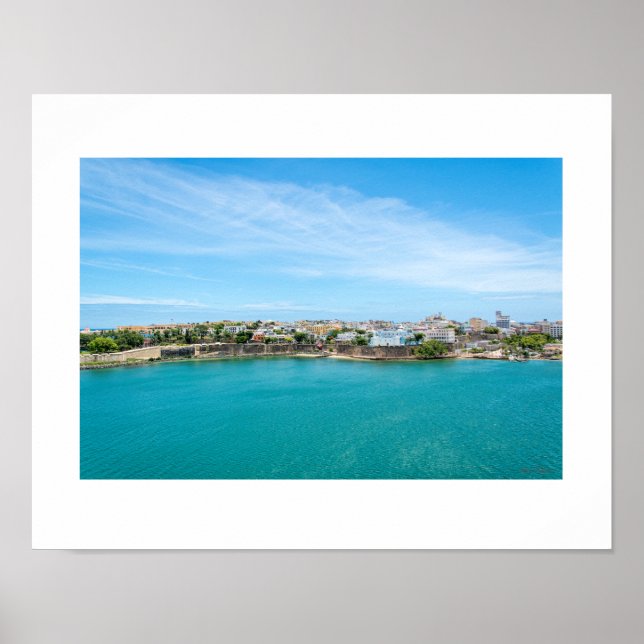 Gammal San Juan Puerto Rico-fotoutskrift/ Poster (Framsidan)