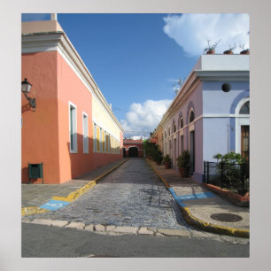 Gammal San Juan Puerto Rico-ramfoto Poster