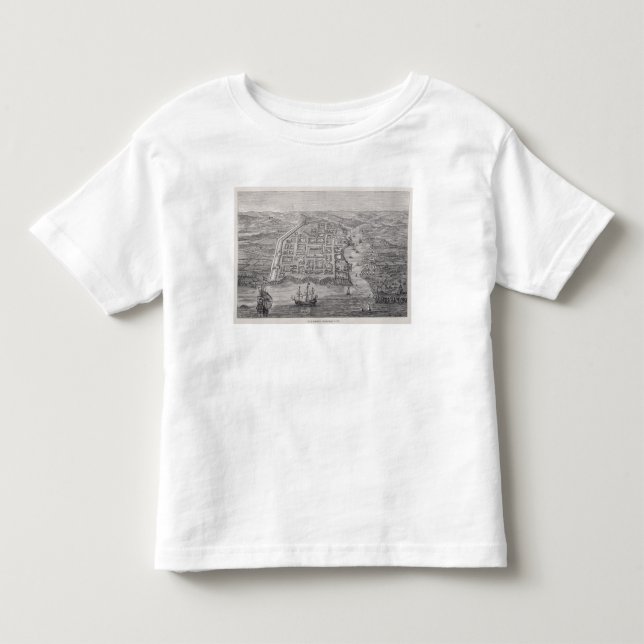 Gammal Santo Domingo stad Tee Shirt (Framsida)