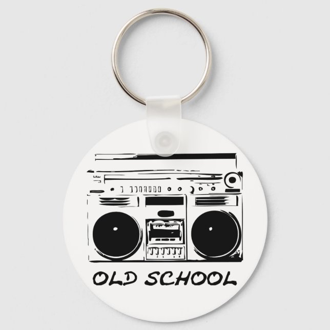 Gammal-School-zazzle Nyckelring (Framsida)