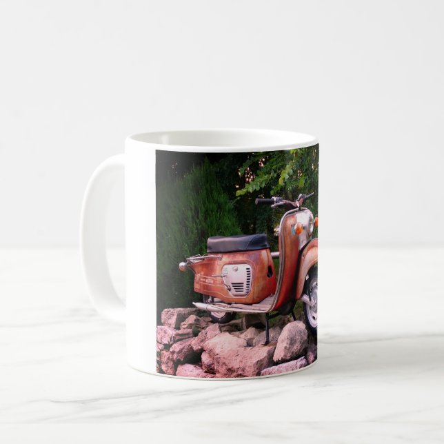 Gammal Scooter White 325 ml Classic White Mugg (Framsida vänster)