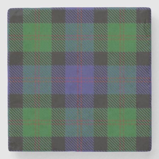 Gammal Scots krogklanBlair Tartan Underlägg Sten (Framsidan)
