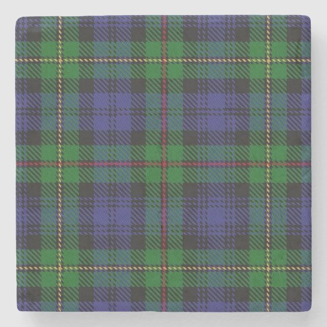 Gammal Scots krogklanMacEwen McEwen Tartan Underlägg Sten (Framsidan)