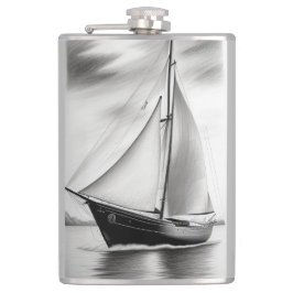 Gammal segelbåt fickplunta