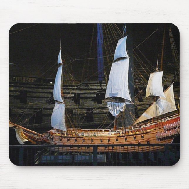 Gammal segelbåtmousepad musmatta (Framsidan)
