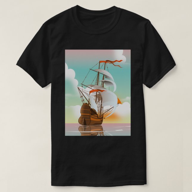 Gammal segling-Frakt T Shirt (Design framsida)