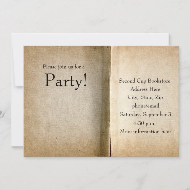 Gammal sidabokinbjudan inbjudningar (Framsida)