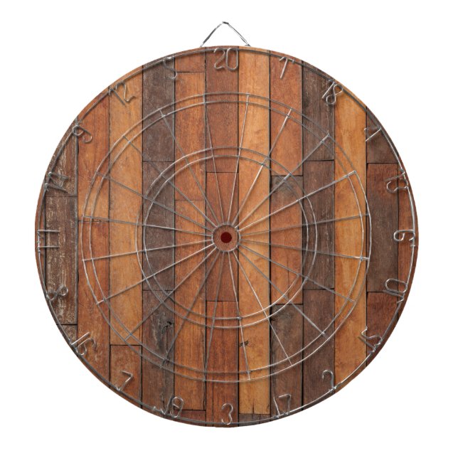 Gammal sjaskig Wood durk Darttavla (Framsidan)