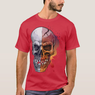 Gammal skalle med spricka Skeleton T-Shirt
