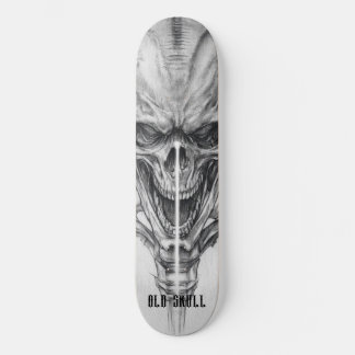 Gammal skiss på dödskalle mini skateboard bräda 18,5 cm