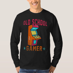 Gammal Skol Gamer Arkad Nörd Citat Hobby Konst T Shirt