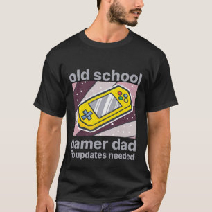 Gammal Skol Gamer Pappa Retro Konsoll Konst T Shirt