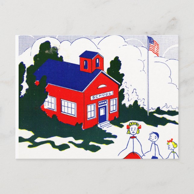 Gammal skola vykort (Framsida)