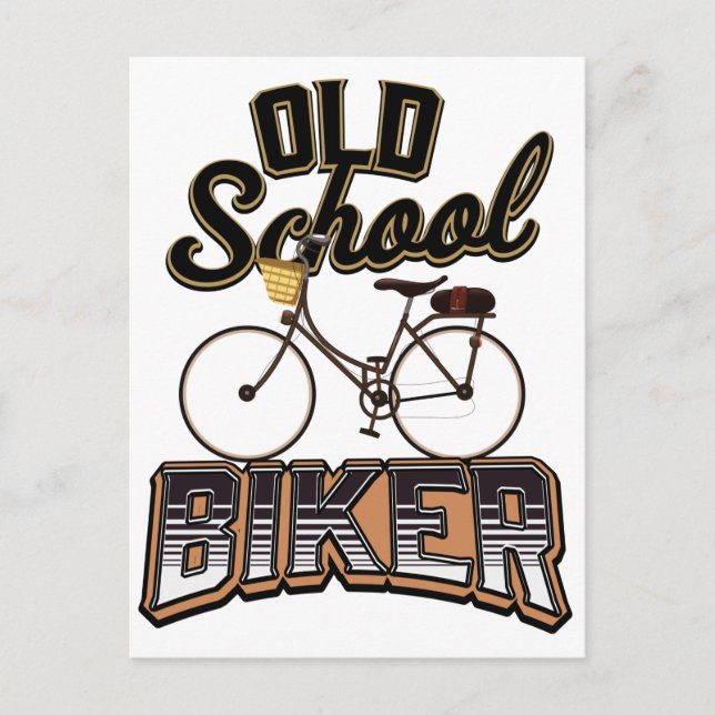 Gammal skolcyklist vykort (Framsida)