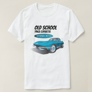 Gammal skolning 1965 stingray corvette t shirt