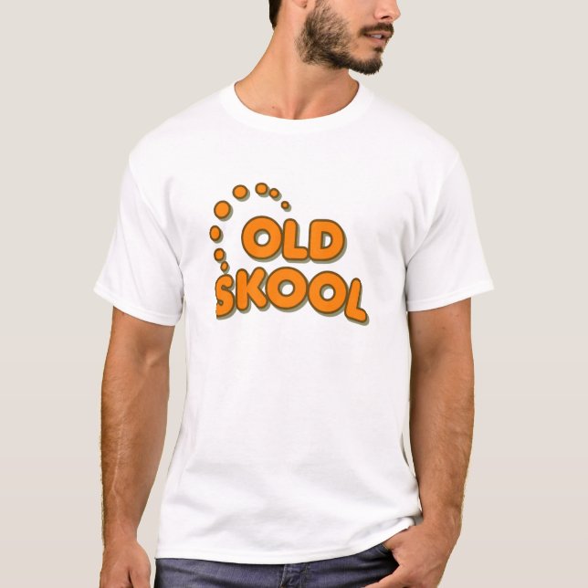 Gammal Skool orange Tee Shirt (Framsida)