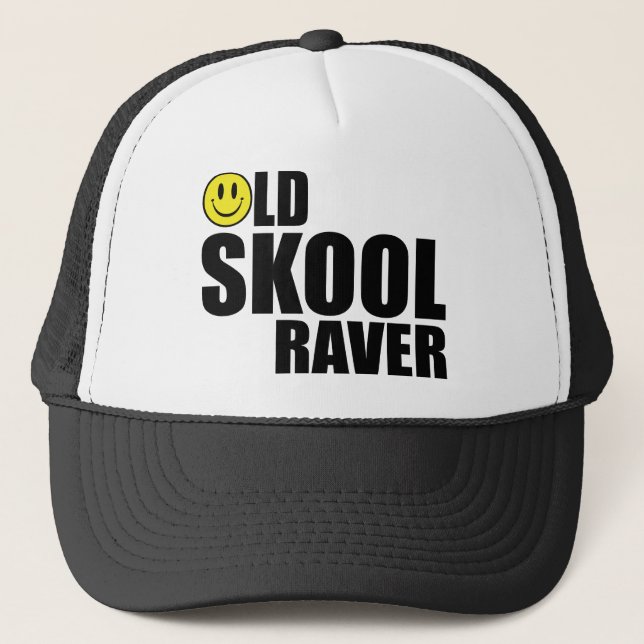 Gammal Skool Raver 2 (vit) Keps (Framsida)