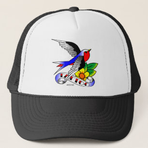 Gammal Skool tatueringsvala Truckerkeps