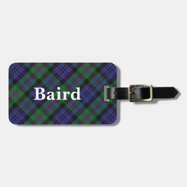 Gammal skotteklanBaird Tartan Bagagebricka (Horisontell Framsida)