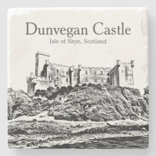 Gammal Skottland Dunvegan slottIsle av Skye Stenunderlägg