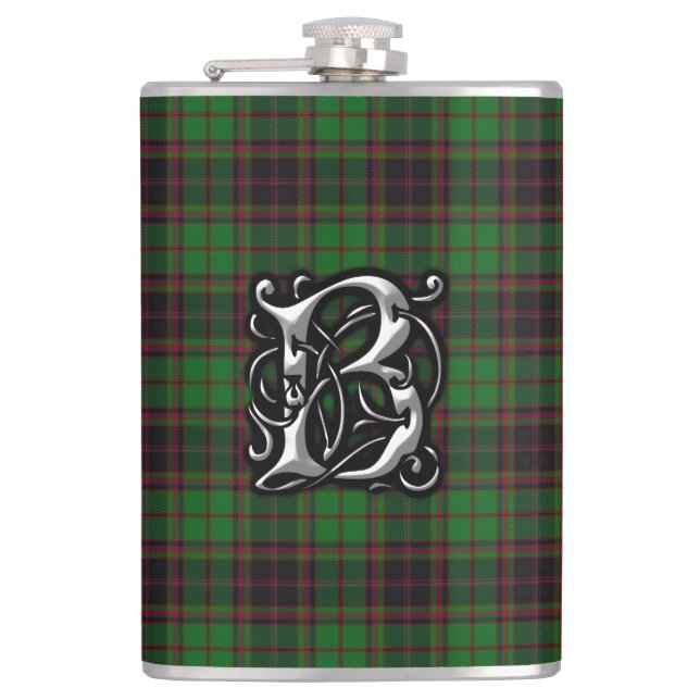 Gammal Skottland för klanBuchan Tartan flaska Fickplunta (Framsidan)