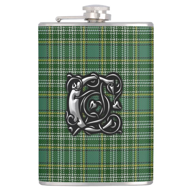 Gammal Skottland för klanCurrie Tartan flaska Fickplunta (Framsidan)
