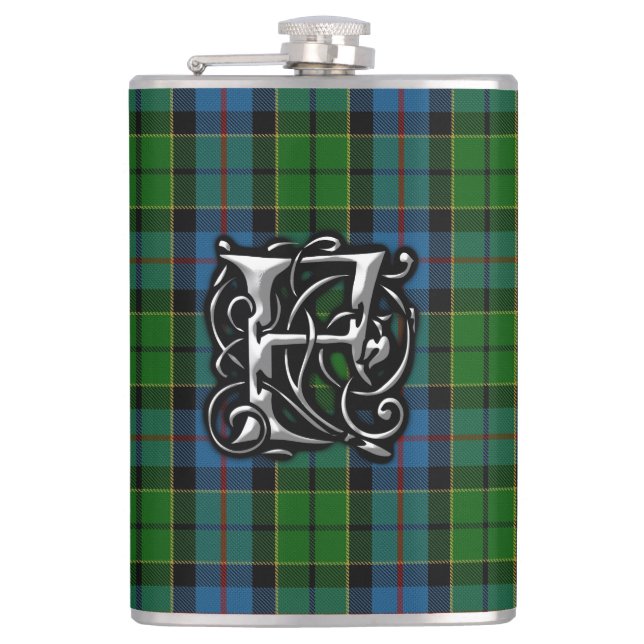 Gammal Skottland för klanForsyth Forsythe Tartan Fickplunta (Framsidan)
