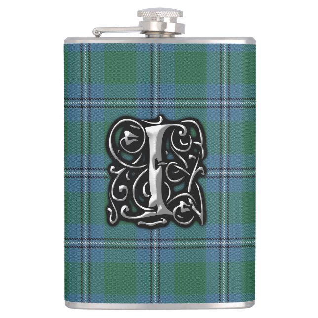 Gammal Skottland för klanIrvine Irwin Tartan Fickplunta (Framsidan)