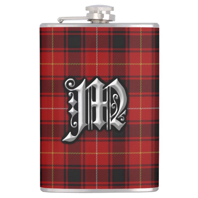 Gammal Skottland för klanMacIver MacIvor Tartan Fickplunta (Framsidan)