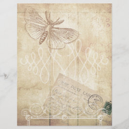 Gammal skrapbok för Pappra kort och Lakan