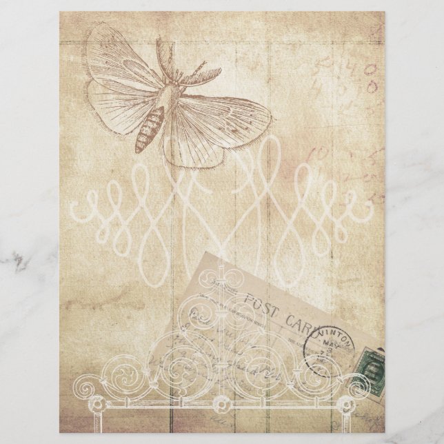 Gammal skrapbok för Pappra kort och Lakan (Framsida)