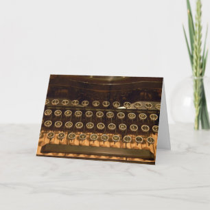 Gammal skrivmaskin för födelsedag kort