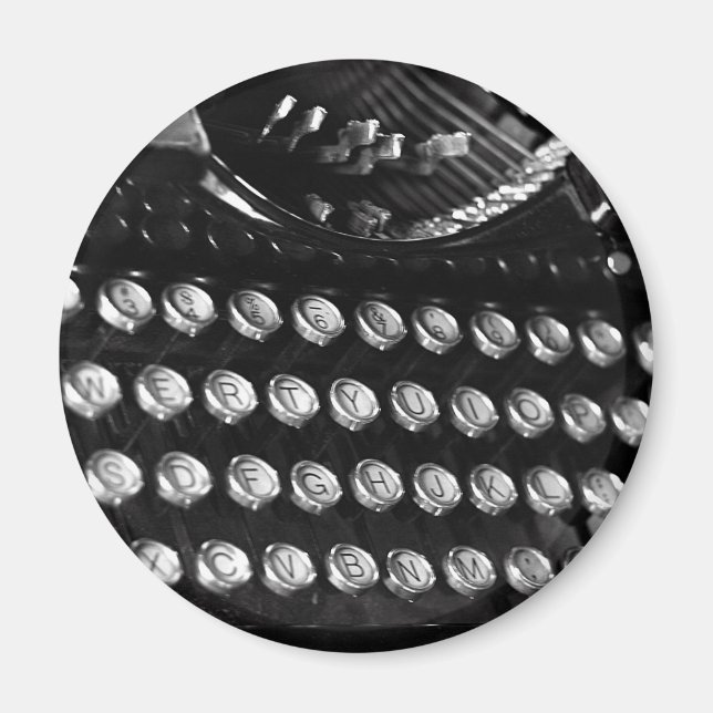 Gammal skrivmaskin nycklar magnet (Framsidan)