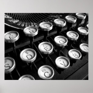 Gammal skrivmaskin poster