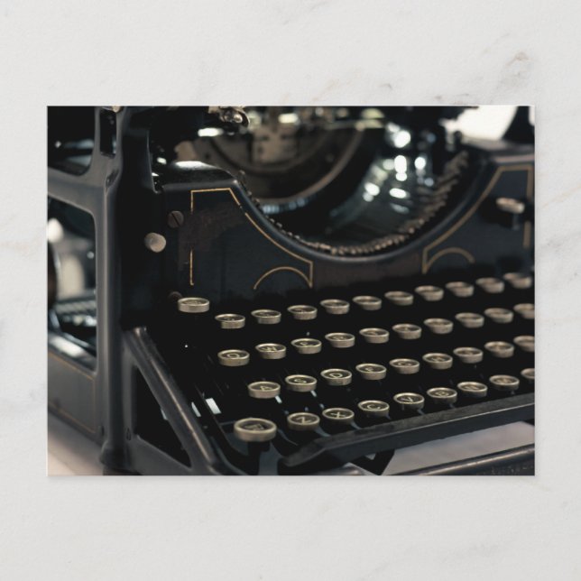 Gammal skrivmaskin vykort (Framsida)