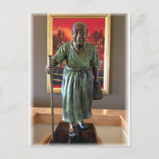 Gammal skulptur från dam vykort