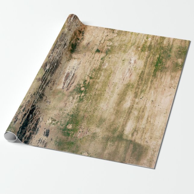 Gammal smutsig väggbakgrund. Skrökt text Presentpapper (Utrullad)