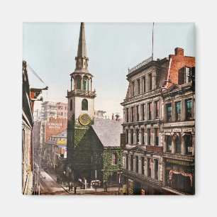 Gammal söderkyrka Boston 1900 - vintage Magnet