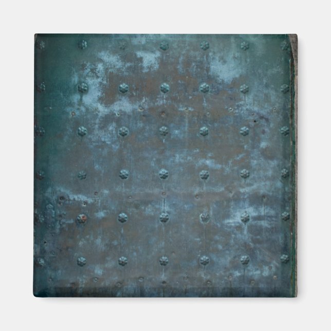 Gammal spansk koppar, riktad Metall-dörr Magnet (Framsidan)