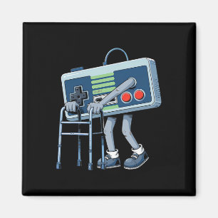 Gammal spelare Retro TV-spel Gammal spelare 80-tal Magnet