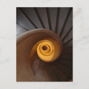 Gammal spiraltrappa vykort