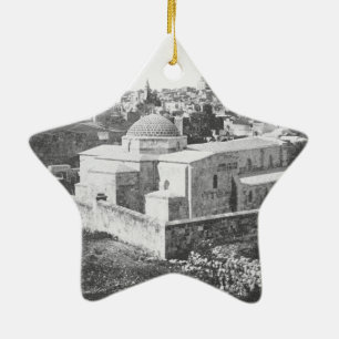 Gammal stad av Jerusalem, Ca. 1890 Julgransprydnad Keramik