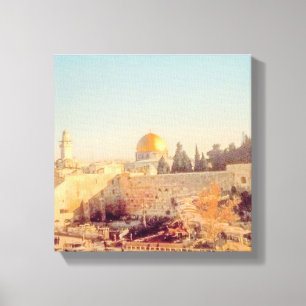 Gammal stad av Jerusalem Canvastryck