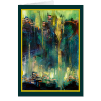 Gammal stad, ny stad hälsningskort