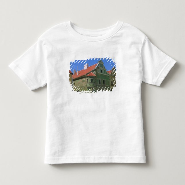 Gammal stadstorg omgiven av 16-tals hus 2 tee shirt (Framsida)