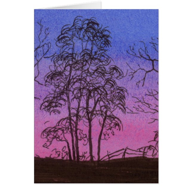 Gammal stängningsrad hälsningskort (Framsidan)