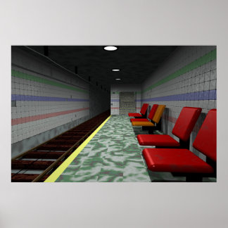 Gammal Station under jord Poster